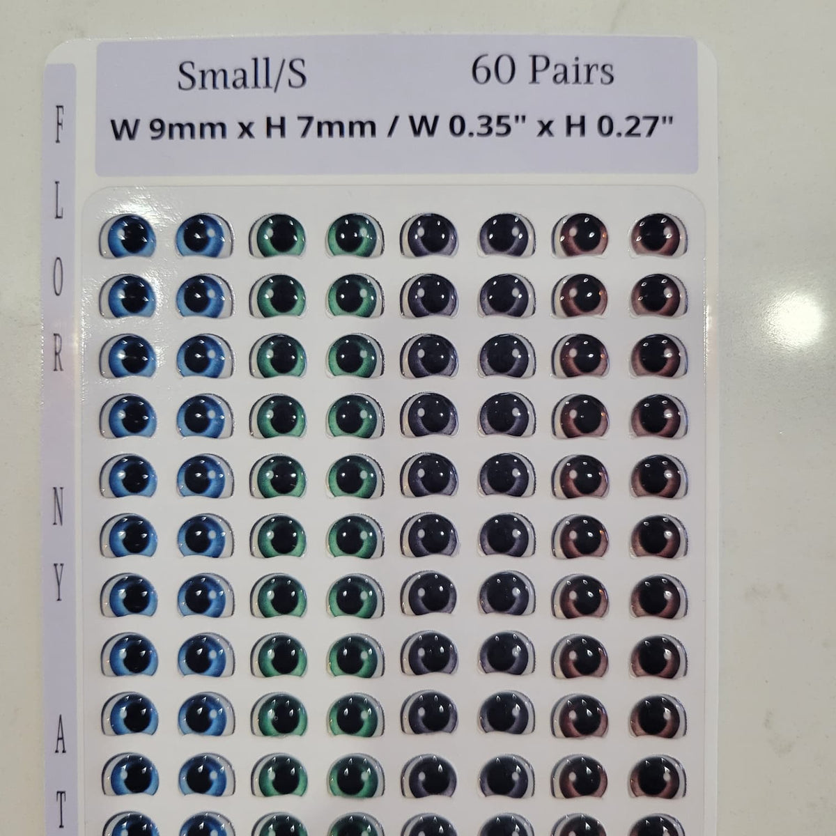 Adhesive Resin Eyes FNY 1001 - for use with Cold Porcelain Air Dry Clay, Polymer Clay, EVA, Felt, Fabric, Plaster, Paper, Ceramic and more