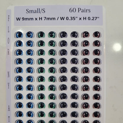 Adhesive Resin Eyes FNY 1001 - for use with Cold Porcelain Air Dry Clay, Polymer Clay, EVA, Felt, Fabric, Plaster, Paper, Ceramic and more