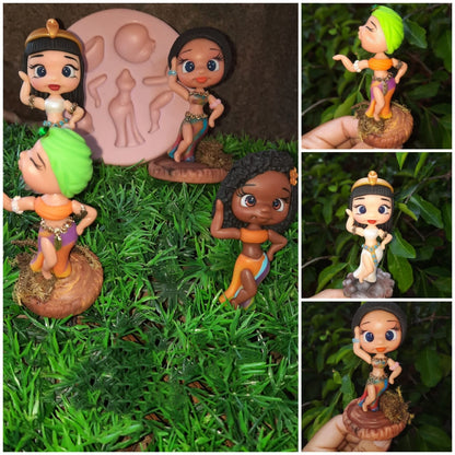 F#159 African Doll 2  Silicone Mold