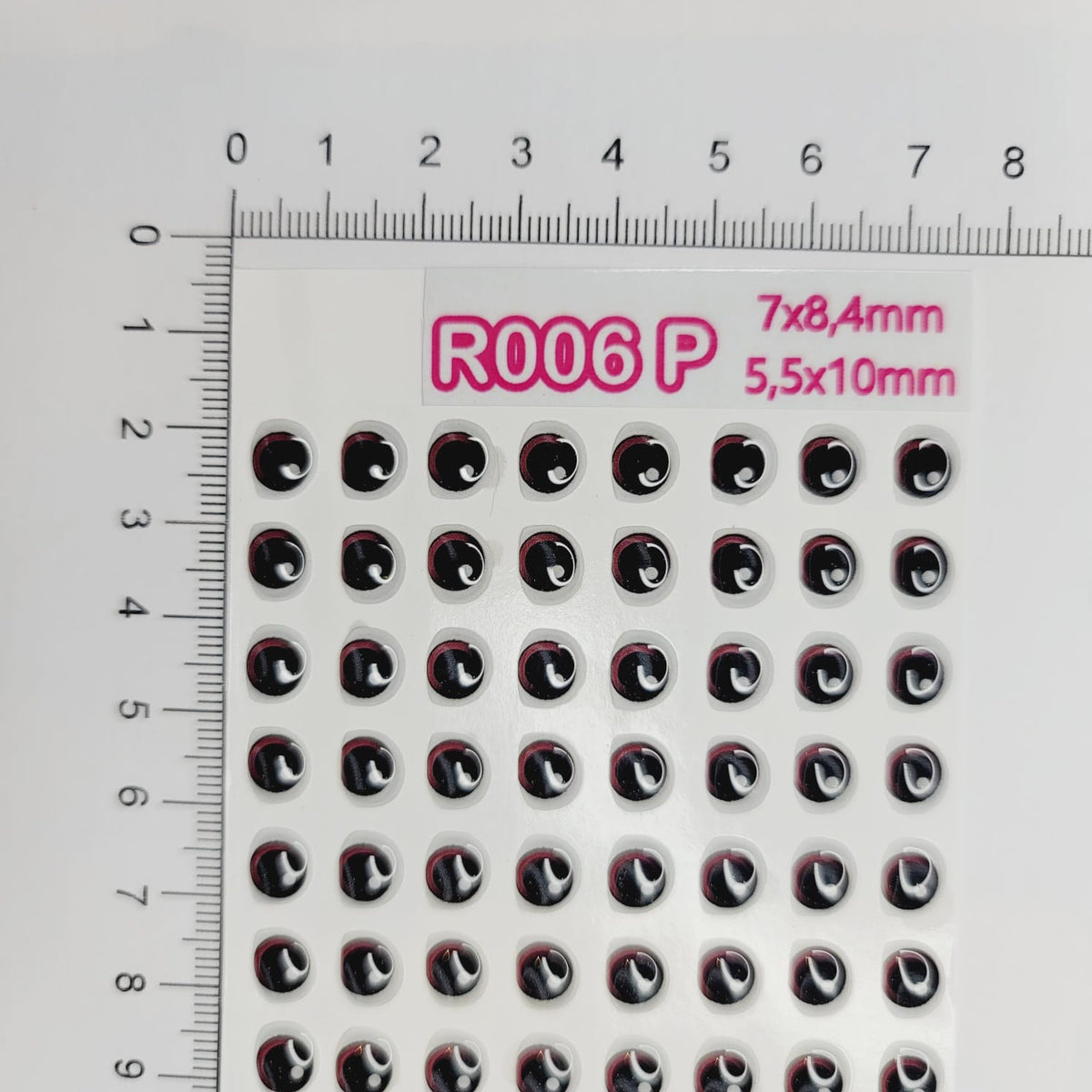 STY R006 Adhesive Resin Eyes for Clays Multicolor Combo P 64Pairs