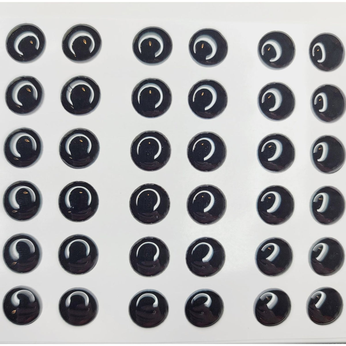 STY R027 Adhesive Resin Eyes for Clays Multicolor STY M (10mm) 36 Pairs