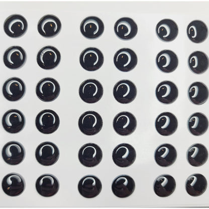 STY R027 Adhesive Resin Eyes for Clays Multicolor STY M (10mm) 36 Pairs