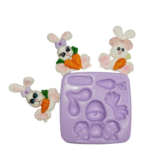 F#22 Adorable Bunny  silicone mold