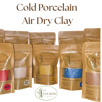 Cold Porcelain Air Dry Clay 85g/3oz or 200g/7oz - Soft Modeling Clay - No Toxic - Eco-friendly| 23 Colors