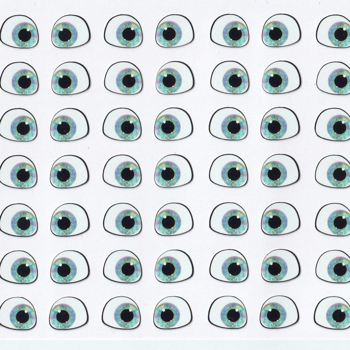 MF 59 Adhesive Resin Eyes for Clays  Rainbow P (8X7 MM) 63 Units