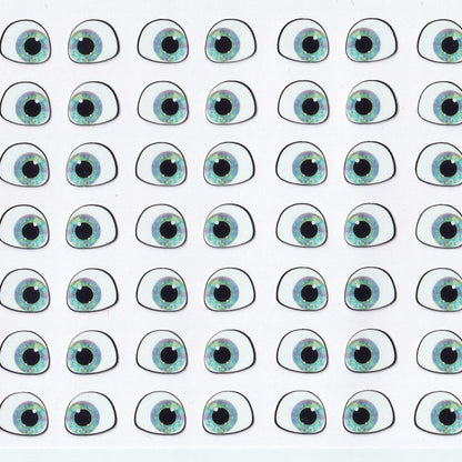 MF 59 Adhesive Resin Eyes for Clays  Rainbow P (8X7 MM) 63 Units