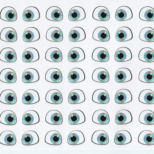 MF 59 Adhesive Resin Eyes for Clays  Rainbow P (8X7 MM) 63 Units