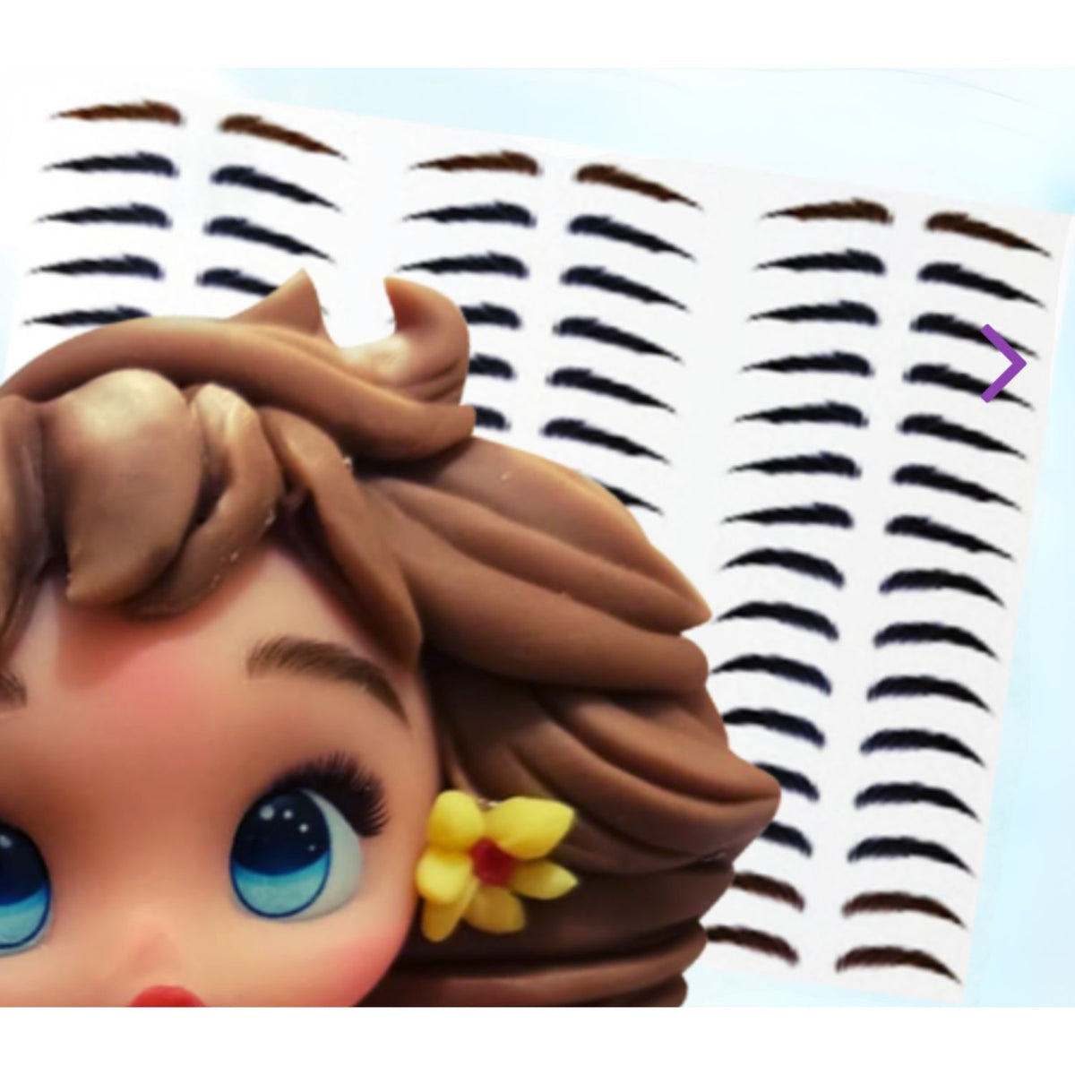STY S001 Adhesive Eyebrows Transfer Stencil paper for Clays Multicolor