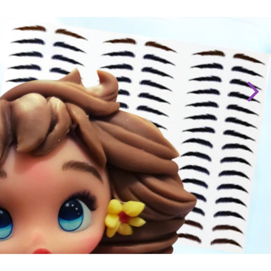 STY S001 Adhesive Eyebrows Transfer Stencil paper for Clays Multicolor