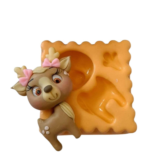 F#10 Xmas reindeer silicone mold