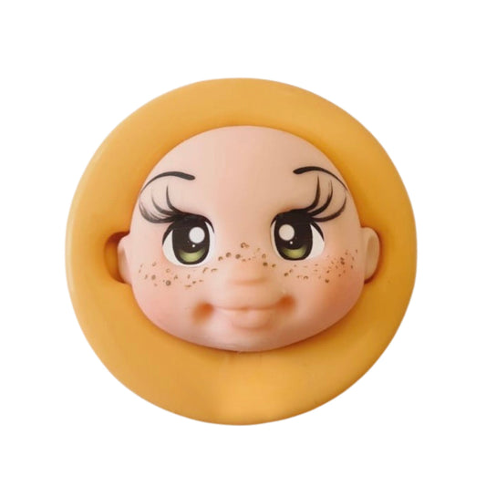 F#16 Uni Cake top head with mouth kiss 1 Silicone Mold