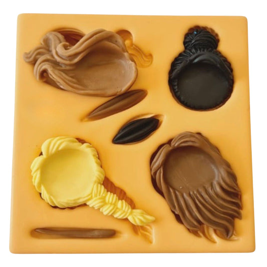 F#15 Doll Hair 1 Silicone Mold