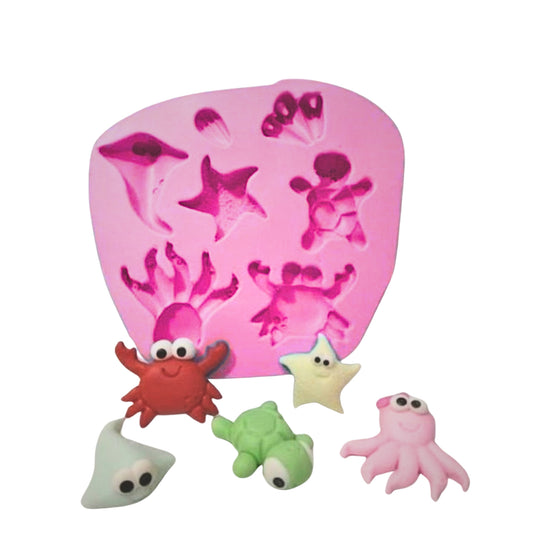 F#152 Bottom of the Ocean Creatures Silicone Mold