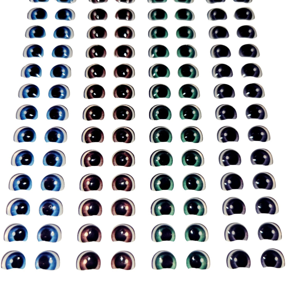 Adhesive Resin Eyes FNY 1001 - for use with Cold Porcelain Air Dry Clay, Polymer Clay, EVA, Felt, Fabric, Plaster, Paper, Ceramic and more