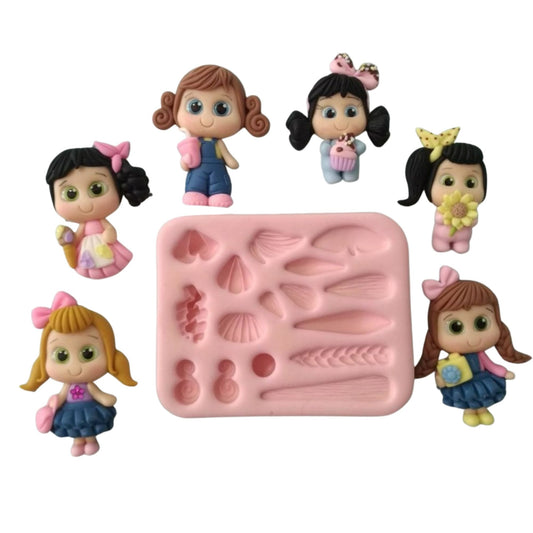F#126 Doll Hair 2 Silicone Mold
