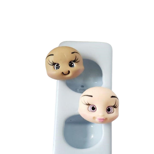 F#50 Adorable Little Heads Silicone Mold